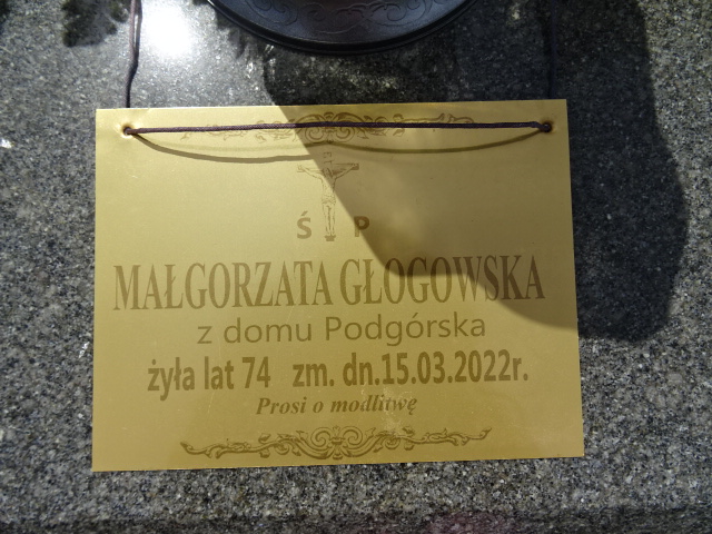 Grób Małgorzata Głogowska